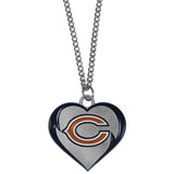 Chicago Bears 22" Chain Necklace with Metal Heart Logo Charm (NFL)