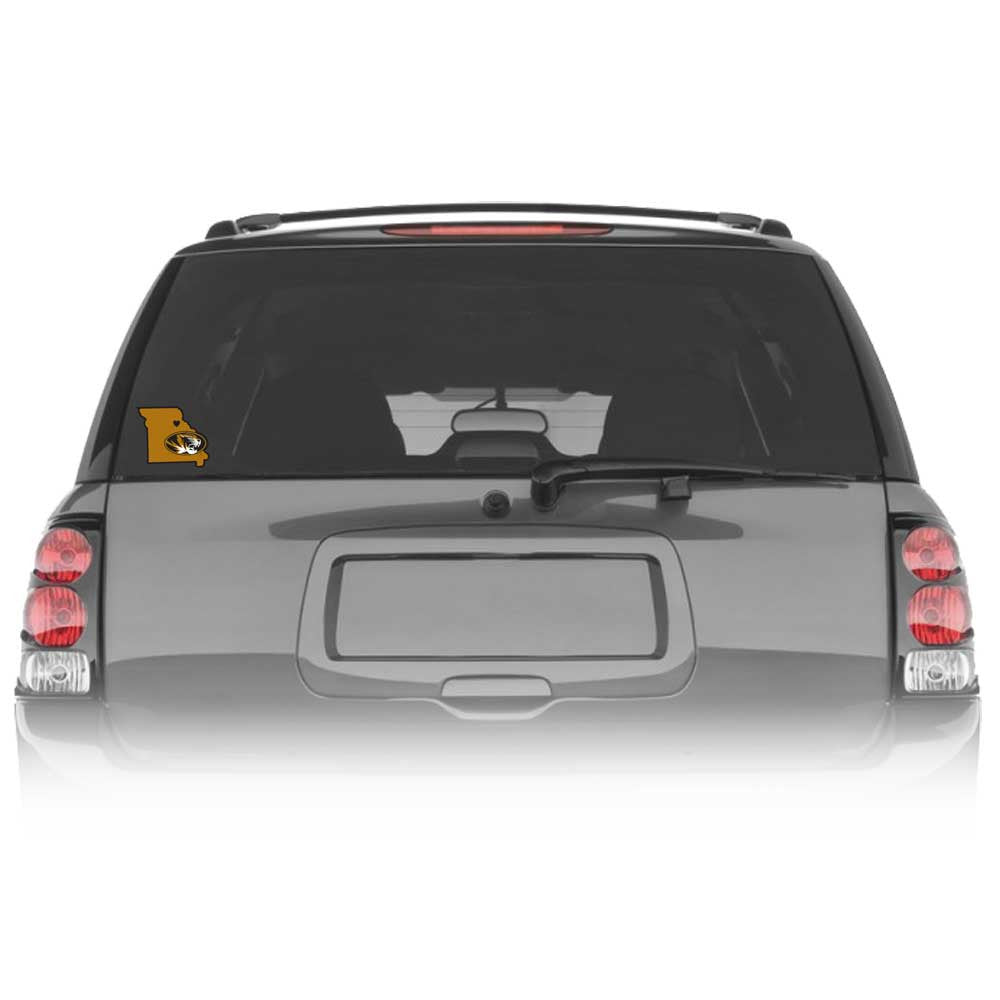 Missouri Tigers Home State Vinyl Auto Decal (NCAA) Missouri Shape