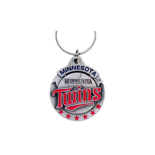 Minnesota Twins 3-D Metal Key Chain MLB Licensed Baseball - Round