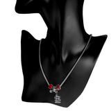 St. Louis Cardinals Snake Chain Necklace with Euro Beads MLB Jewelry