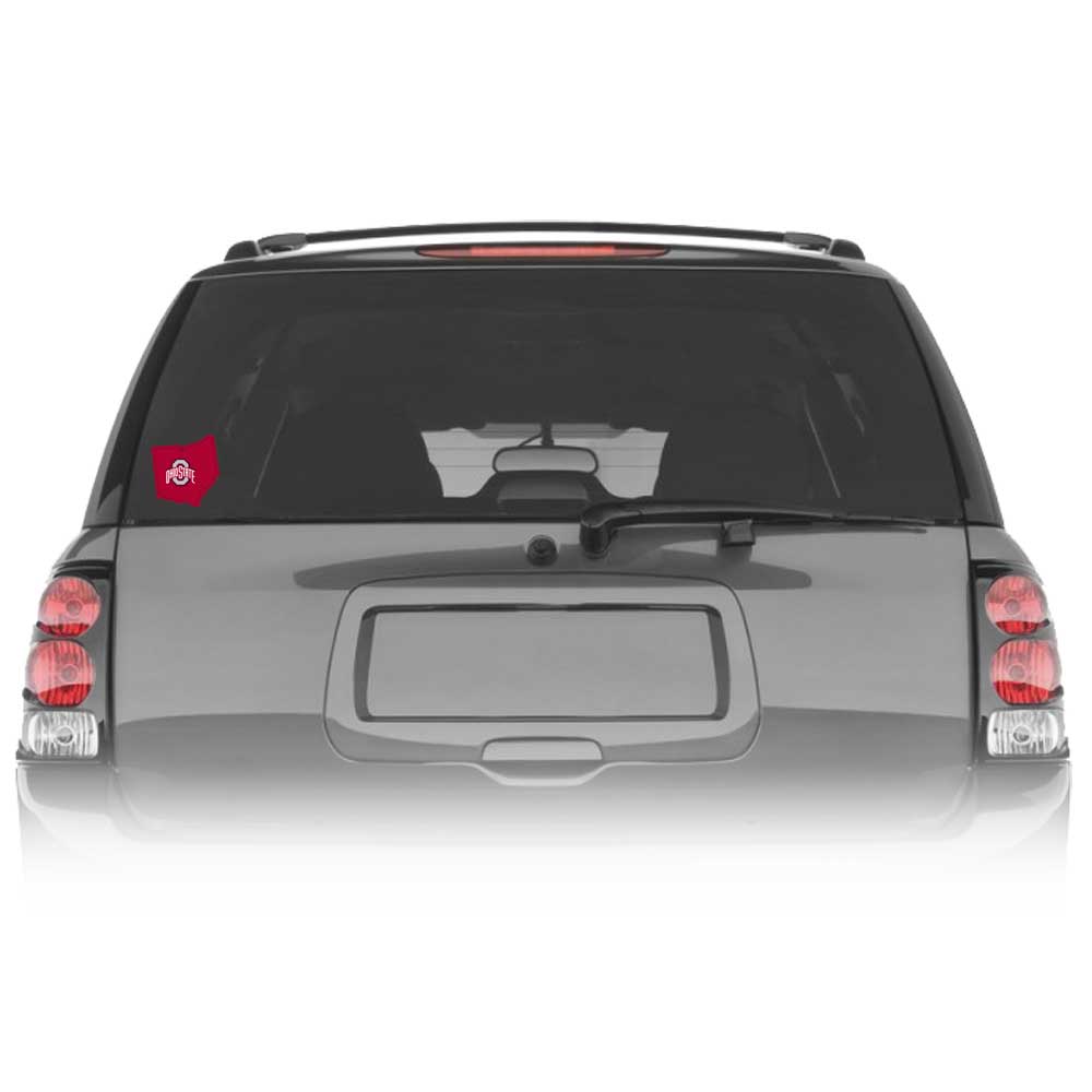 Ohio State Buckeyes Home State Vinyl Auto Decal (NCAA) Ohio Shape