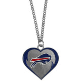 Buffalo Bills 22" Chain Necklace with Metal Heart Logo Charm (NFL)
