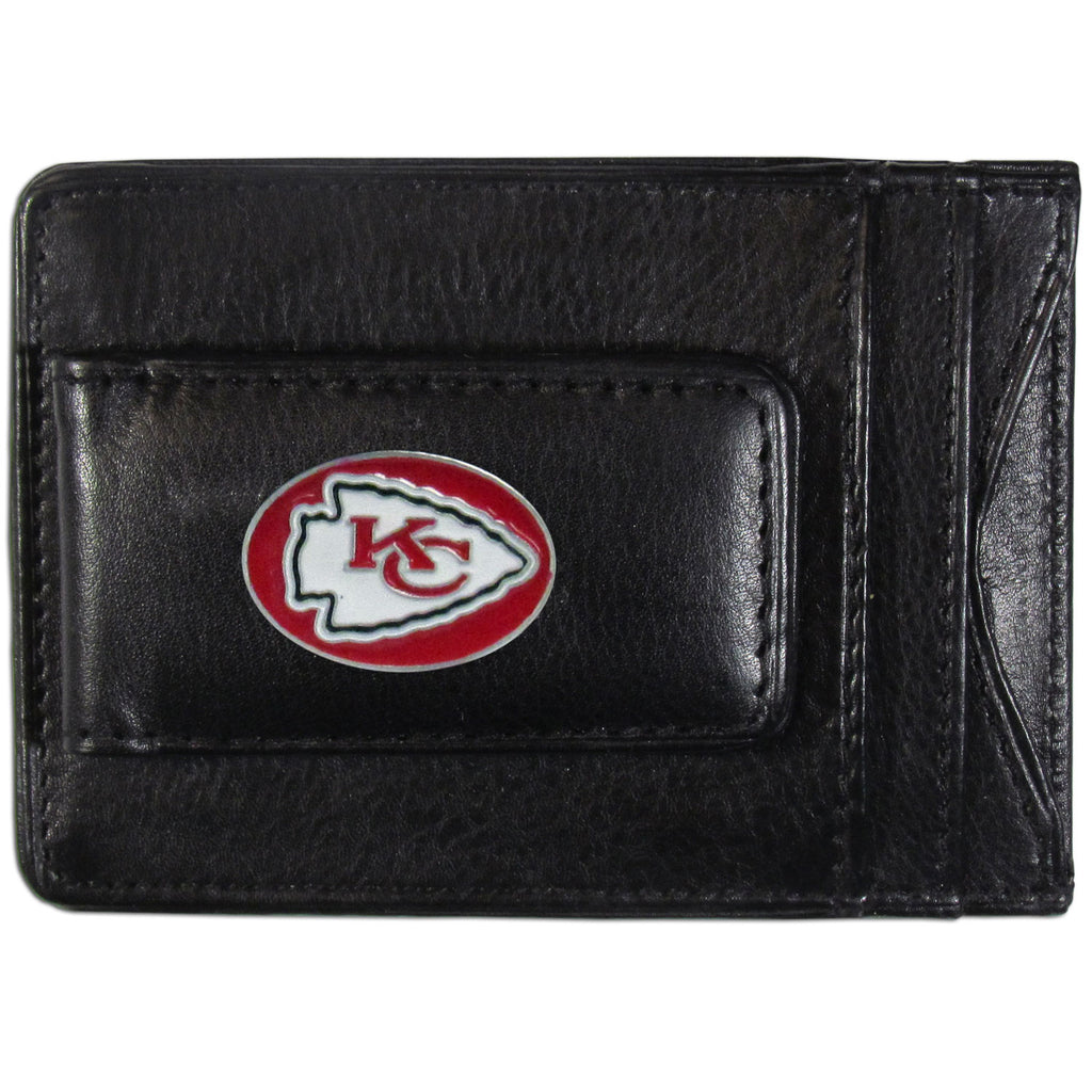 Kansas City Chiefs Fine Leather Money Clip (NFL) Card & Cash Holder
