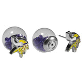 Minnesota Vikings Front/Back Stud Earrings NFL Football Jewelry