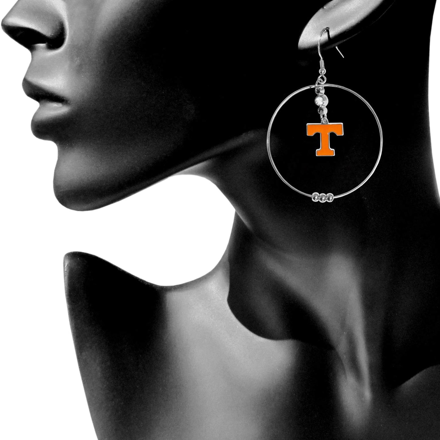 Tennessee Volunteers 2 inch Hoop Earrings NCAA Licensed Jewelry