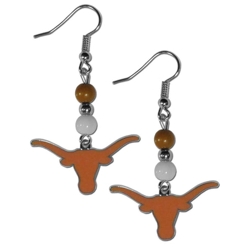 Texas Longhorns Dangle Earrings (Fan Bead) NCAA