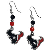 Houston Texans Dangle Earrings (Fan Bead) NFL