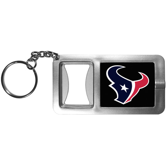 Houston Texans Flashlight Key Chain with Bottle Opener NFL Football