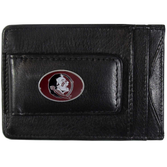 Florida State Seminoles Fine Leather Money Clip (NCAA) Card & Cash Holder