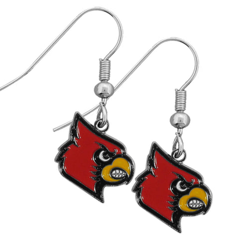 Louisville Cardinals Dangle Earrings (Chrome) NCAA
