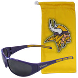 Minnesota Vikings Wrap Sunglasses with Microfiber Bag (NFL)