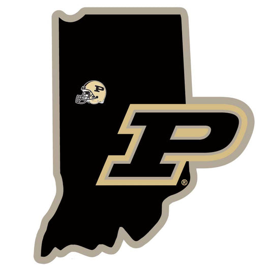 Purdue Boilersmakers Home State Vinyl Auto Decal (NCAA) Indiana Shape