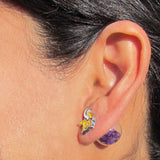 Minnesota Vikings Front/Back Stud Earrings NFL Football Jewelry
