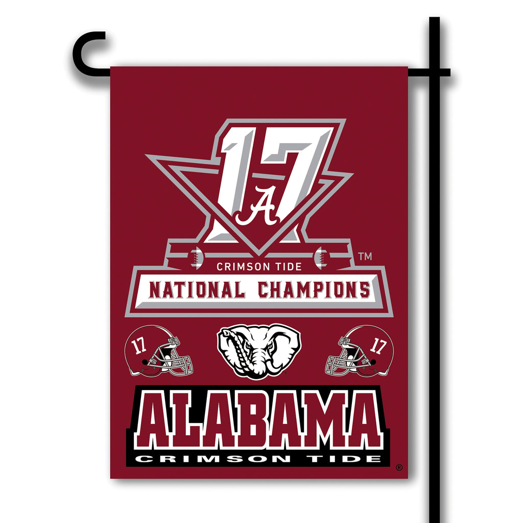 Alabama Crimson Tide 13" x 18" Two Sided Garden Flag (2017 National Champions) NCAA