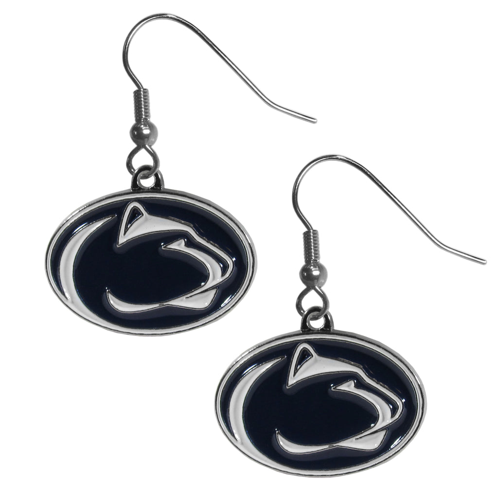 Penn State Nittany Lions Dangle Earrings (Chrome) NCAA Jewelry