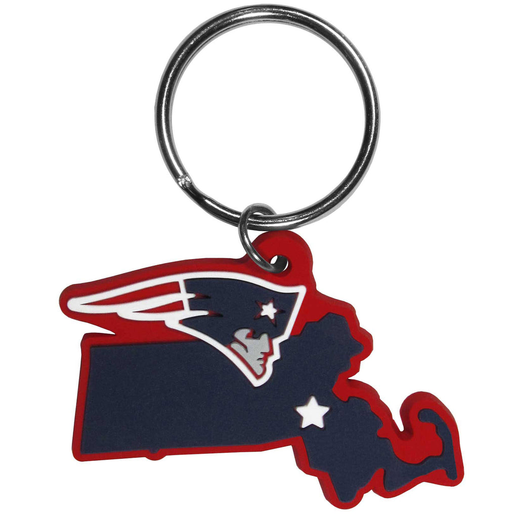 New England Patriots Home State Flexi Key Chain NFL Football