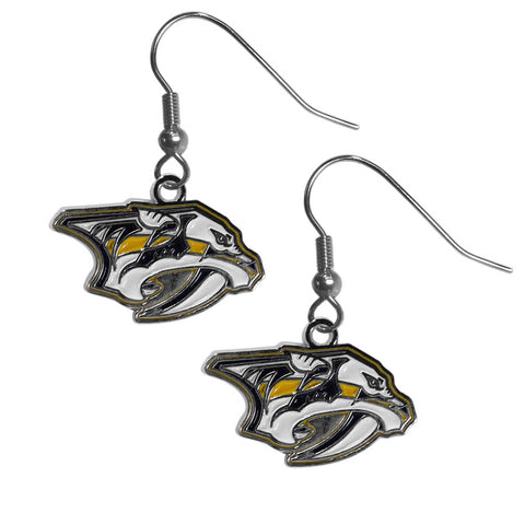 Nashville Predators Dangle Earrings (Chrome) NHL