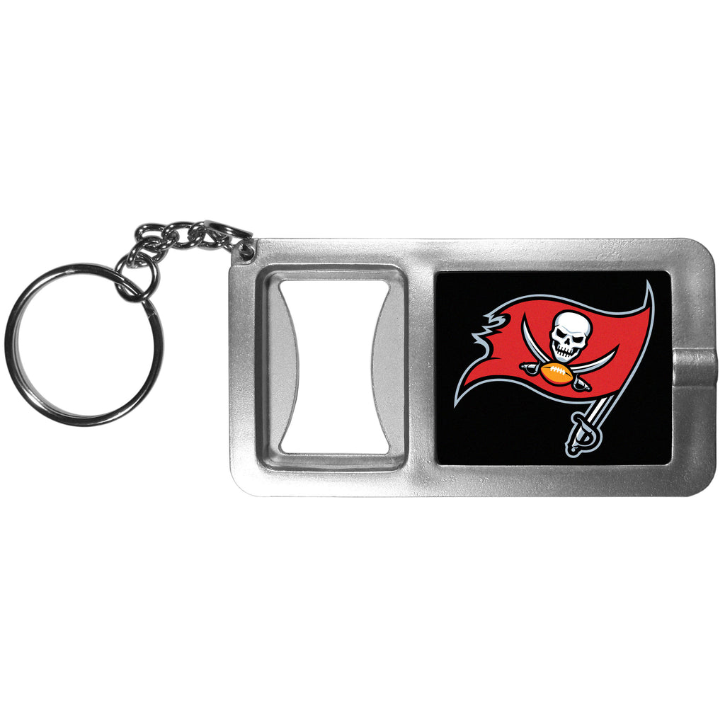 Tampa Bay Buccaneers Flashlight Key Chain with Bottle Opener NFL Football