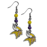 Minnesota Vikings Dangle Earrings (Fan Bead) NFL