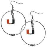 Miami Hurricanes 2 inch Hoop Earrings NCAA Licensed Jewelry
