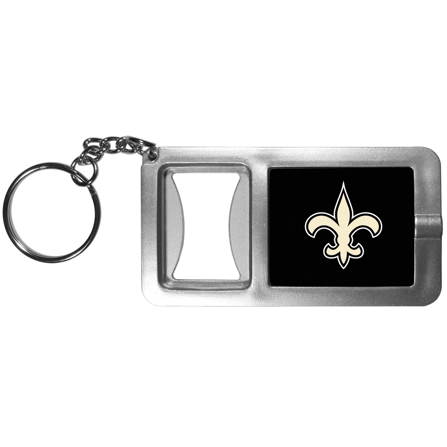 New Orleans Saints Flashlight Key Chain with Bottle Opener NFL Football