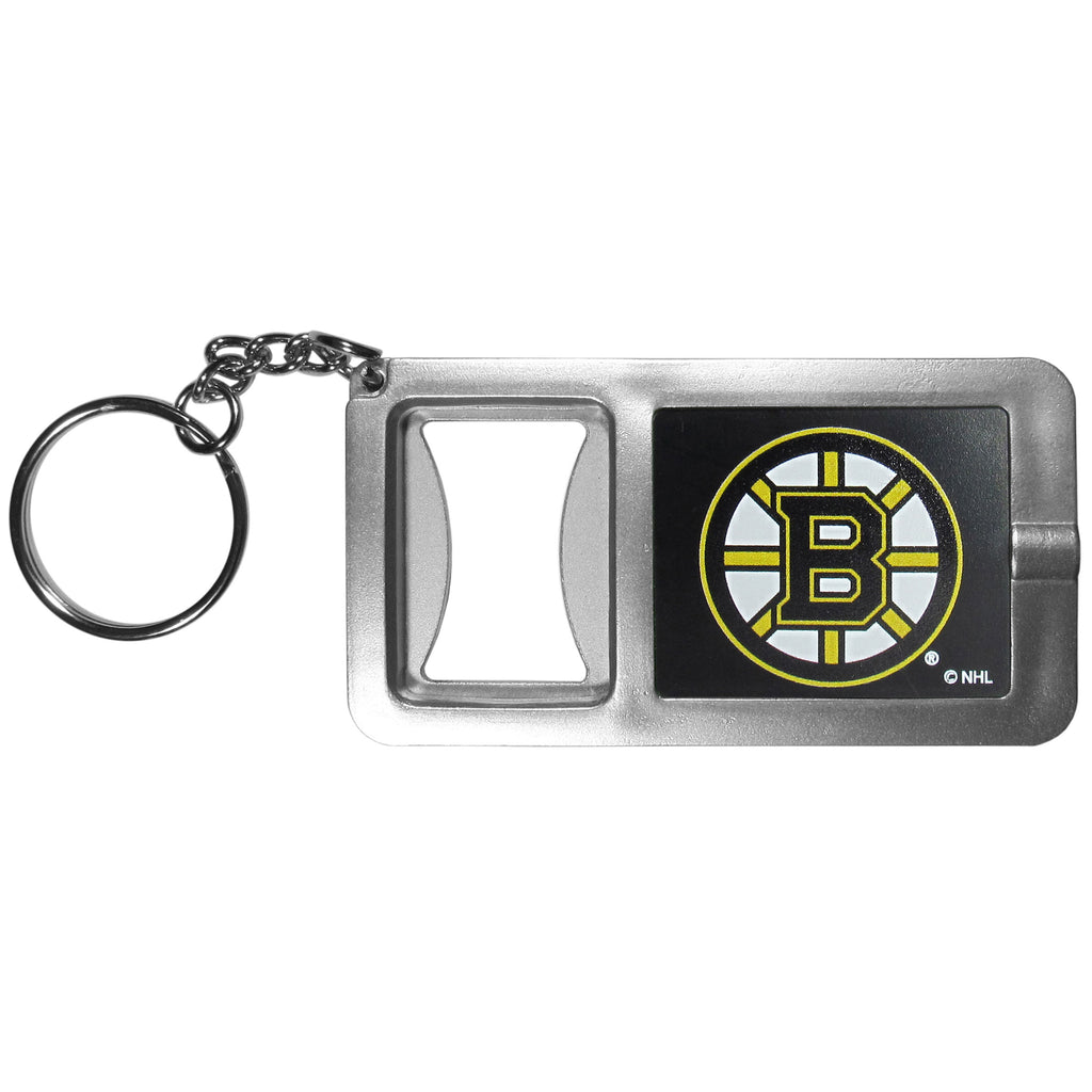 Boston Bruins Flashlight Key Chain with Bottle Opener NHL