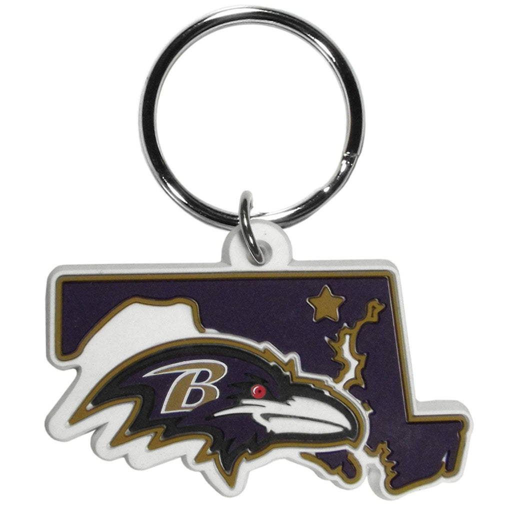 Baltimore Ravens Home State Flexi Key Chain NFL Football