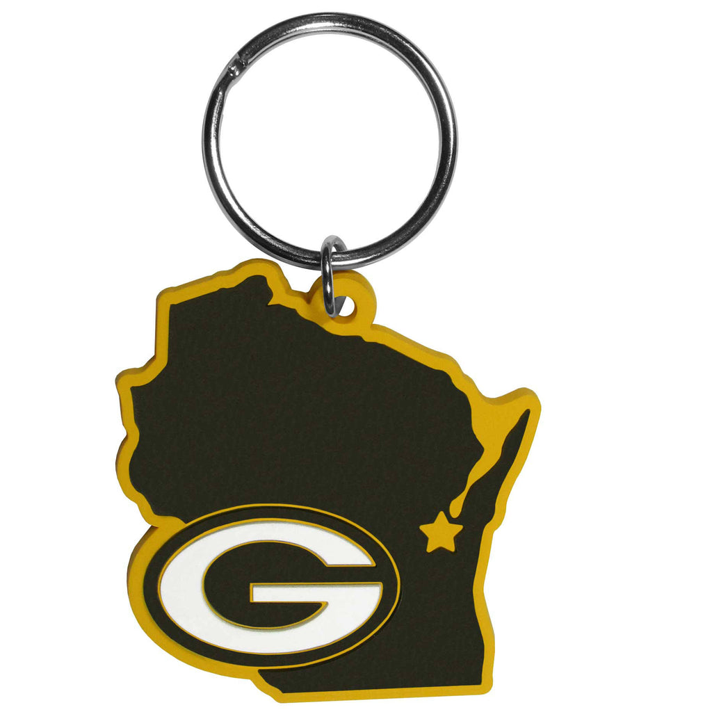 Green Bay Packers Home State Flexi Key Chain NFL Football
