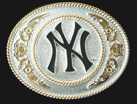 New York Yankees Large Two Toned Metal Belt Buckle (MLB)