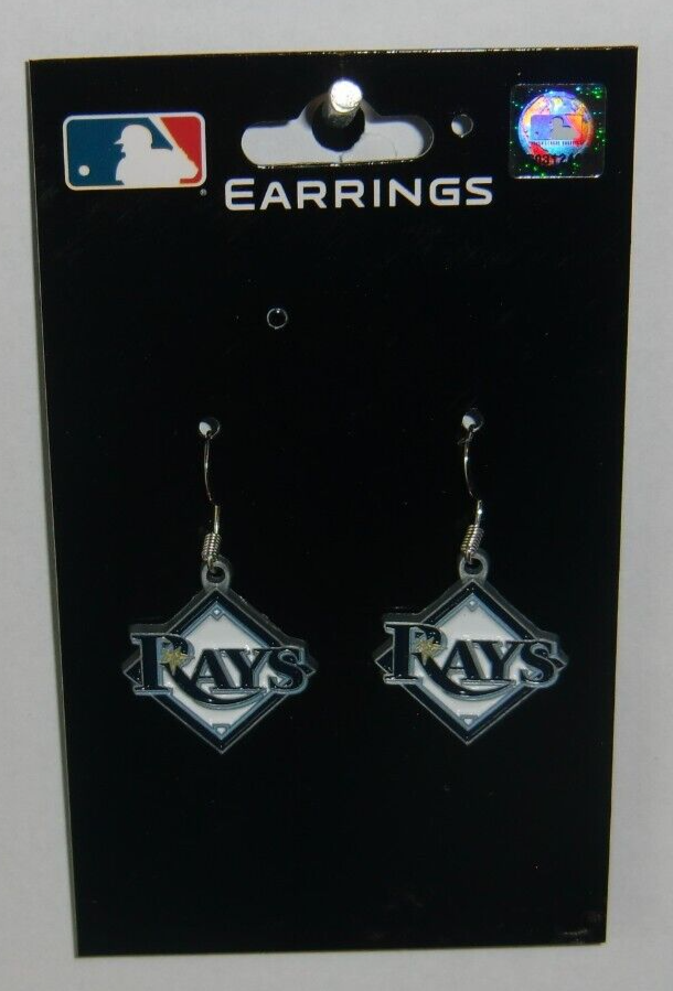 Tampa Bay Rays Dangle Earrings (Zinc) MLB Baseball