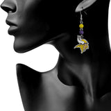 Minnesota Vikings Dangle Earrings (Fan Bead) NFL