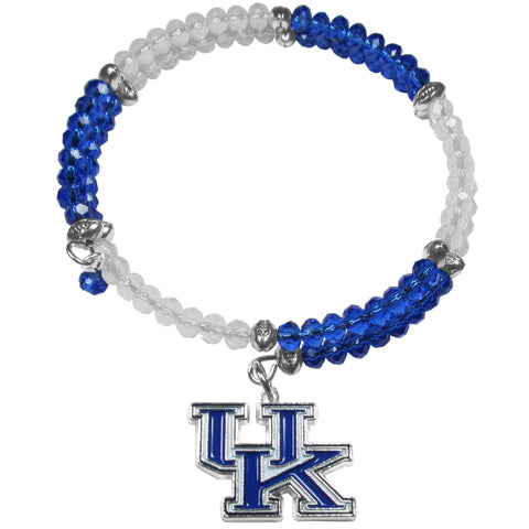 Kentucky Wildcats Crystal Memory Wire Bracelet w/ Charm NCAA