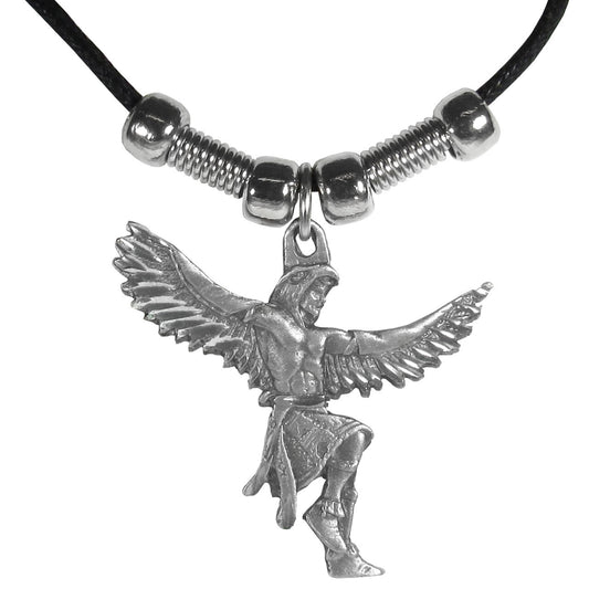 Leather Cord Necklace w/ Indian Dancer Charm