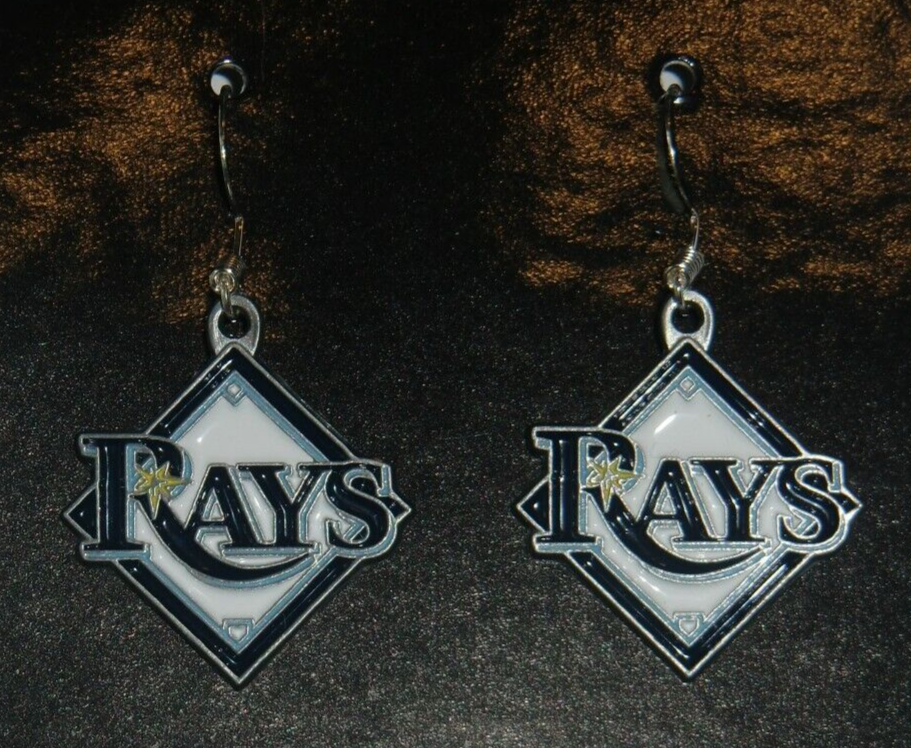 Tampa Bay Rays Dangle Earrings (Zinc) MLB Baseball