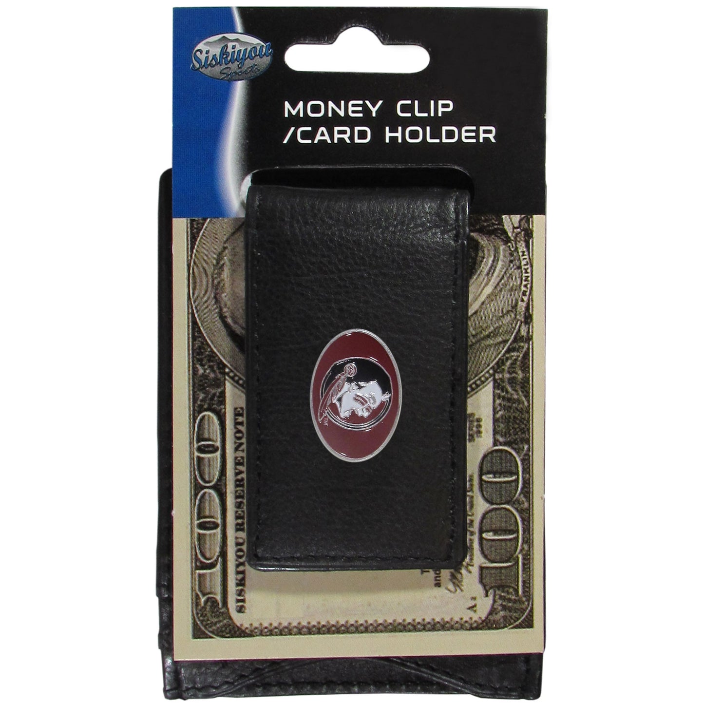 Florida State Seminoles Fine Leather Money Clip (NCAA) Card & Cash Holder