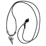 Leather Cord Necklace w/ Shark Tooth Charm