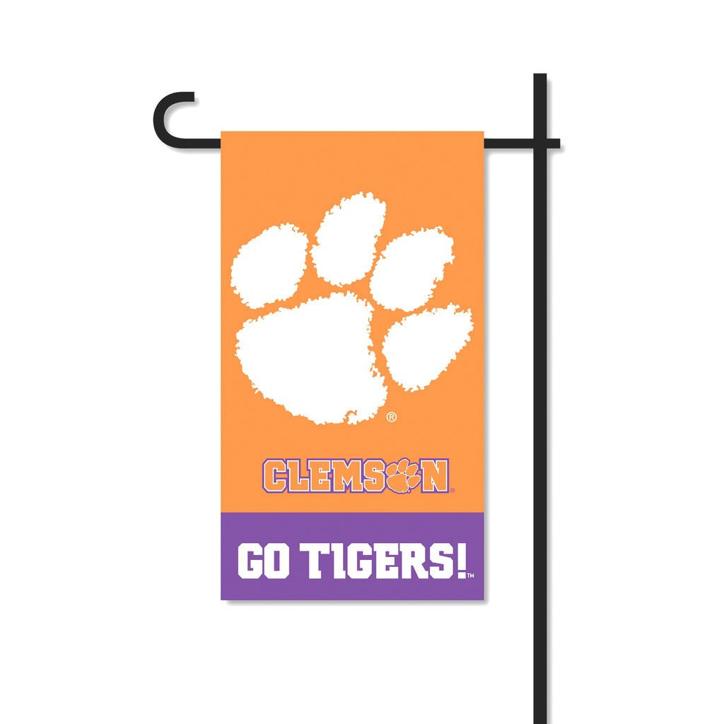 Clemson Tigers 4" x 8" Mini Garden Flag w/Stand NCAA