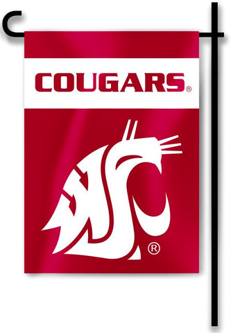 Washington State Cougars 13" x 18" Two Sided Garden Flag NCAA