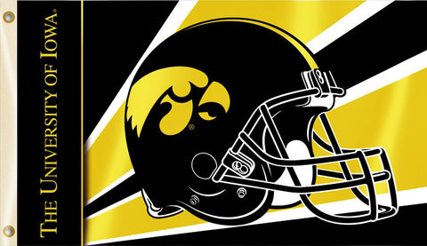 Iowa Hawkeyes 3' x 5' Flag (Football Helmet) NCAA