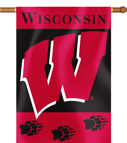 Wisconsin Badgers 28" x 40" Two Sided House Banner NCAA