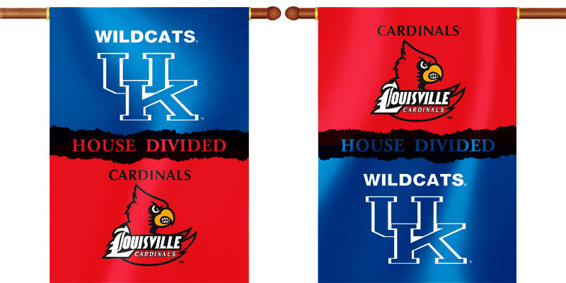 Kentucky Wildcats Louisville Cardinals 28" x 40" Two Sided House Divided Banner NCAA