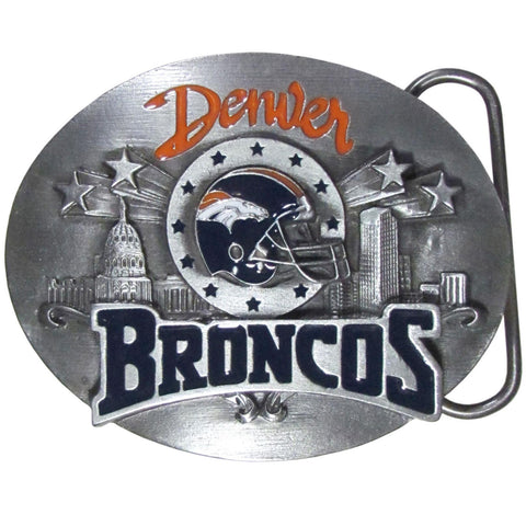 Denver Broncos 3D Metal Team Belt Buckle (NFL) Limited Edition