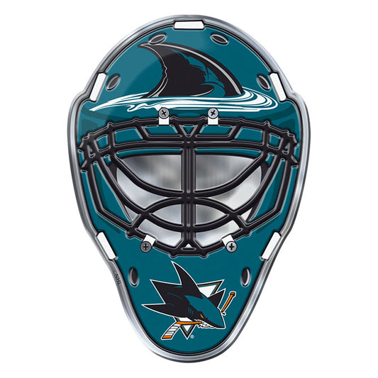 San Jose Sharks Hockey Mask Auto or Hard Surface Emblem Decal NHL