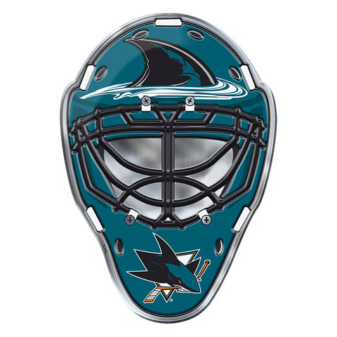 San Jose Sharks Hockey Mask Auto or Hard Surface Emblem Decal NHL