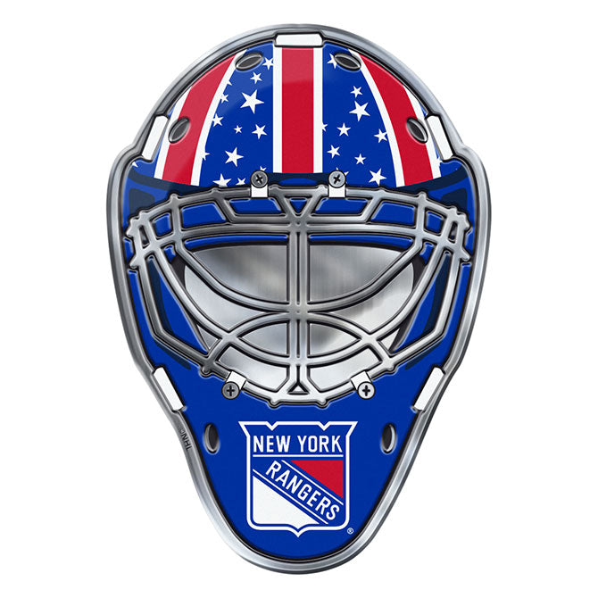 New York Rangers Hockey Mask Auto or Hard Surface Emblem Decal NHL