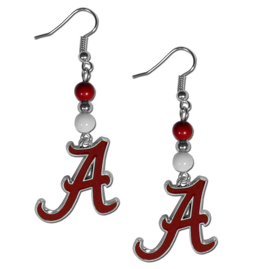 Alabama Crimson Tide Dangle Earrings (Fan Bead) NCAA