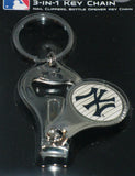 New York Yankees 3-IN-1 Metal Key Chain with Team Emblem (MLB)