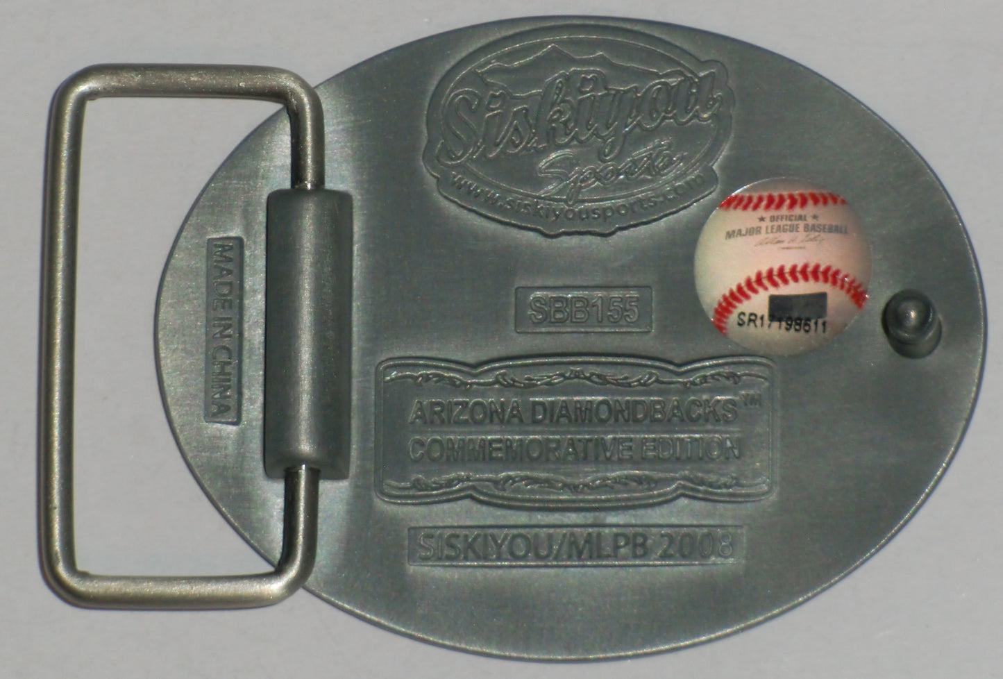 Arizona Diamondbacks 3D Metal Team Belt Buckle Commemorative Ed. MLB Licensed