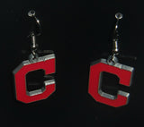 Cleveland Indians "C" Dangle Earrings (Zinc) MLB Jewelry