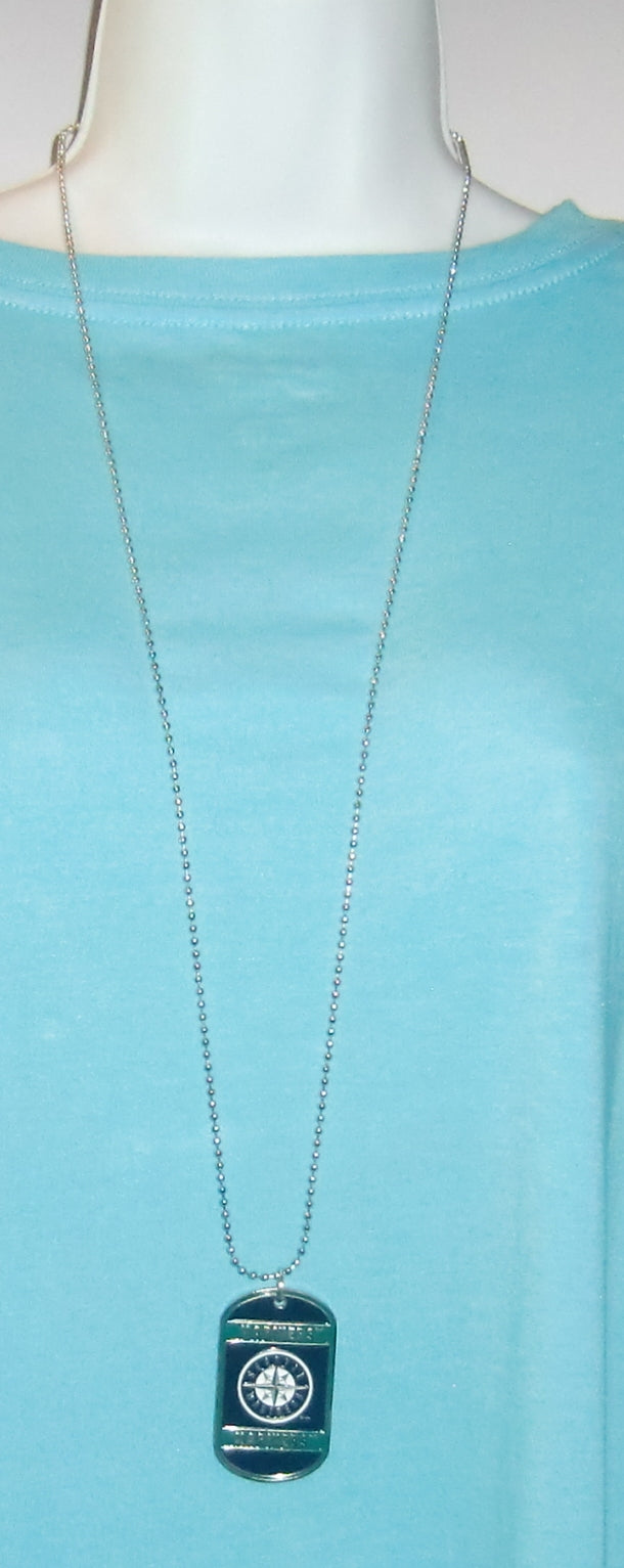 Seattle Mariners Metal Tag Necklace MLB Licensed Baseball